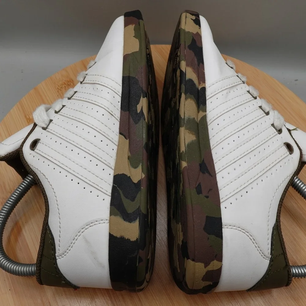 K-Swiss Boys/Mens Size 3.5 Womens 5‎ Court Style White Camo Shoes Low Top